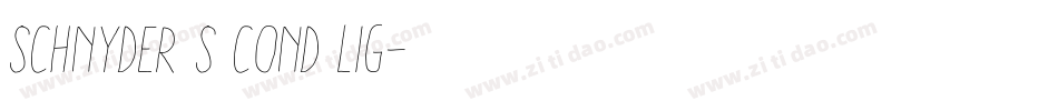 Schnyder S Cond Lig字体转换